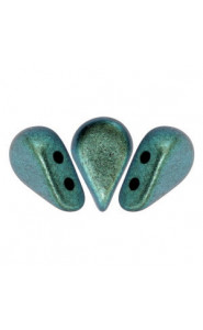 Les perles par Puca® Amos beads Metallic mat green turquoise 23980/94104